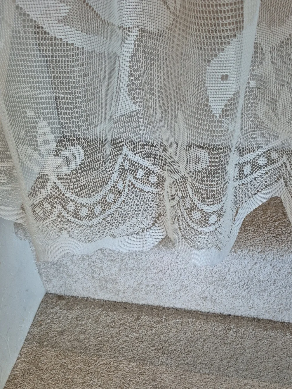 White Rooster Hen Lace Curtain Panels Pair
